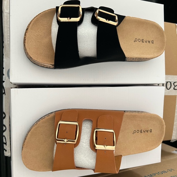 BAMBOO Shoes - New sandals black and tan